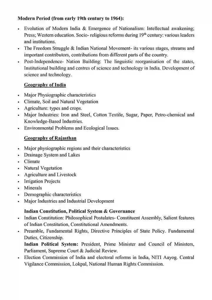 rpsc Deputy Jailor Syllabus 2024 rajasthan Deputy Jailor Syllabus 2024